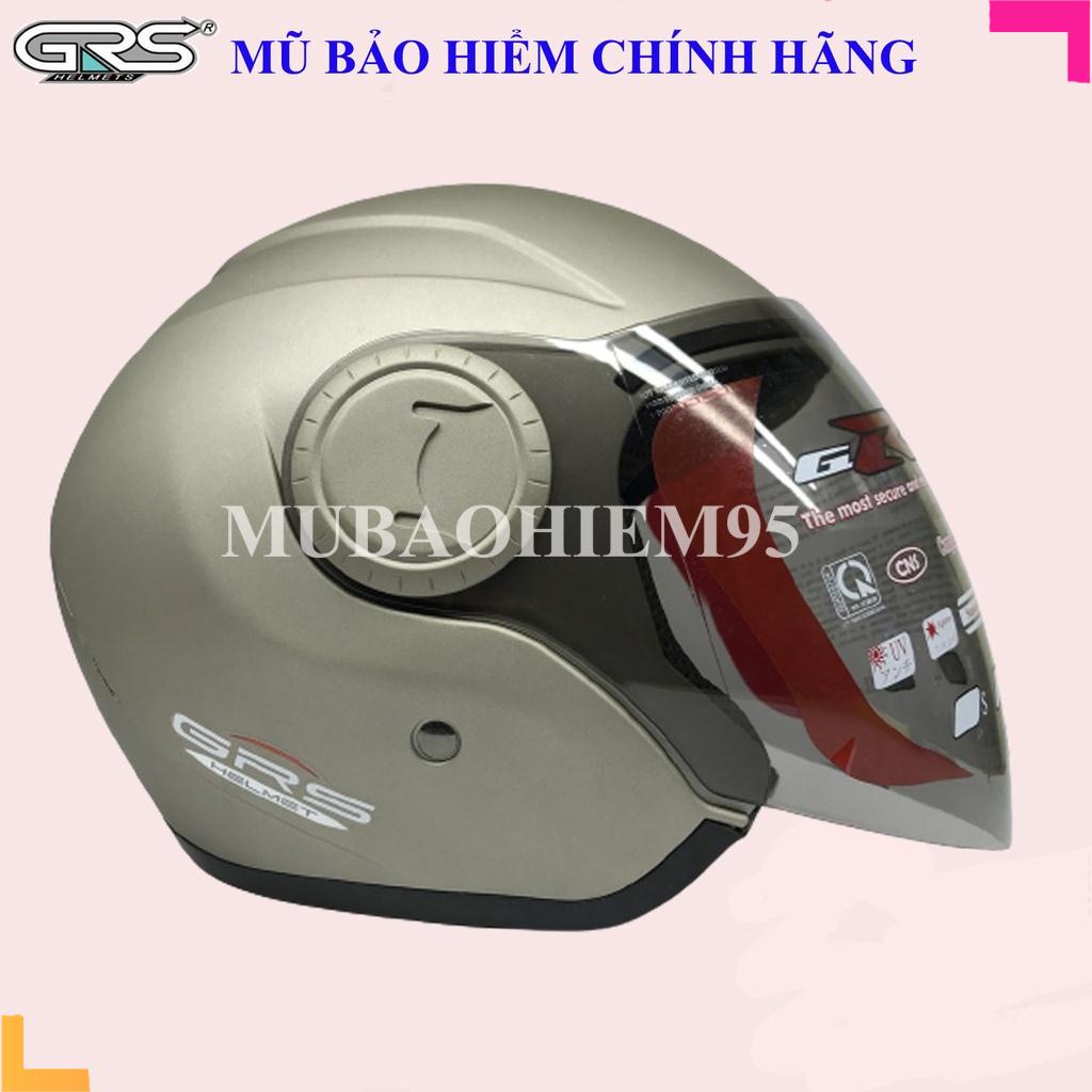 ♥️ Shop Uy Tín ♥️Mũ bảo hiểm đạt chuẩn có kính, mũ bảo hiểm 3/4  A649k chính hãng GRS
