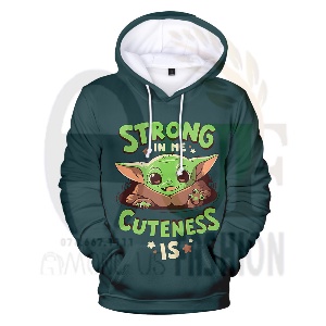 Áo hoodie  YoDa Baby in 3d nỉ bông hàng độc quyền Among Us Fashion