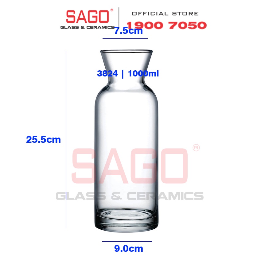 Bình Nước Thủy Tinh Pasabahce village 1260ml | PAS.43824