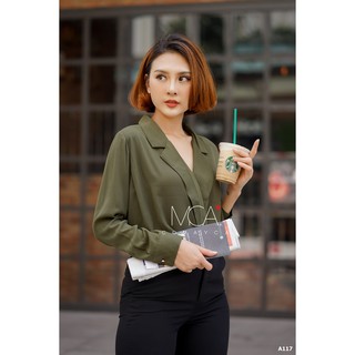 [CO MAYCA] Áo sơ mi nữ cổ vest A117