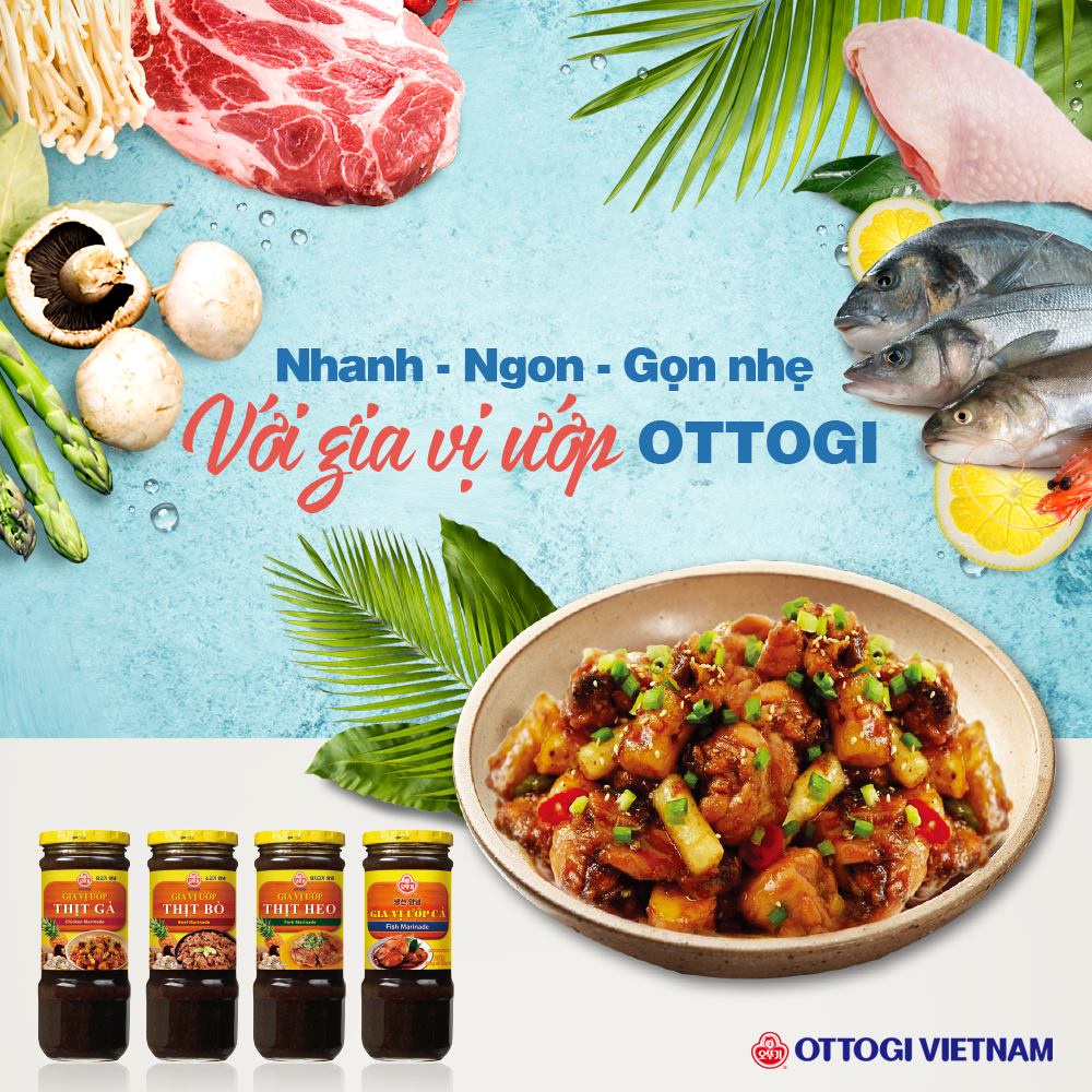 Gia Vị Ướp Thịt Bò Ottogi Chính Hãng Hũ 240G