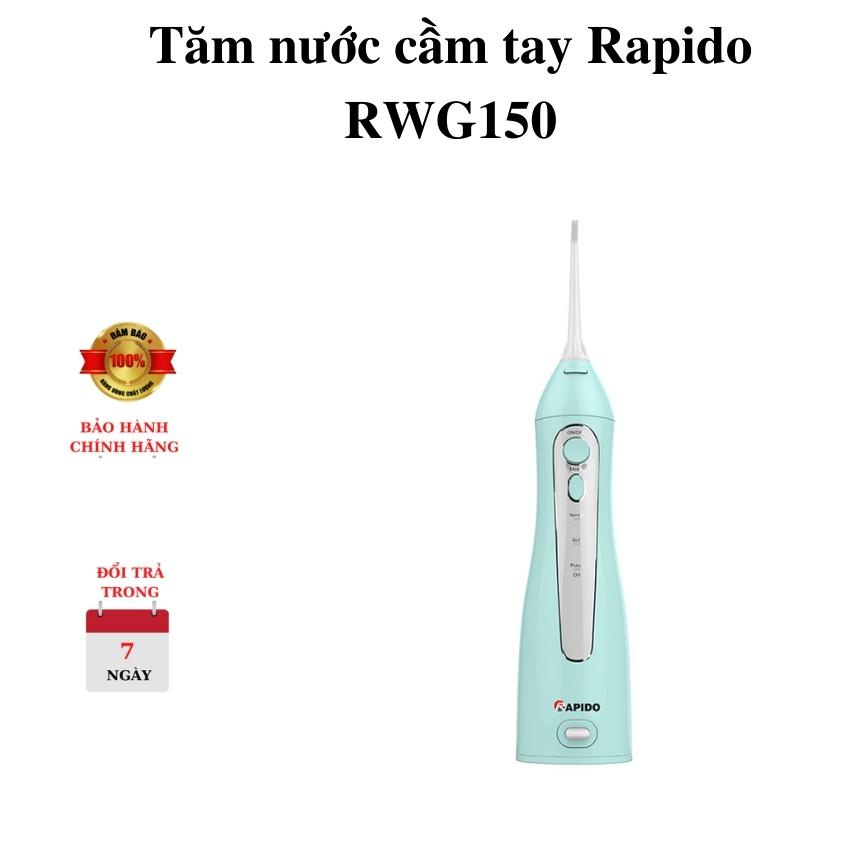 Tăm nước cầm tay Rapido RWB150 RWG150- Chính hãng Rapido - Công nghệ Đức -Bảo hành toàn quốc 6 tháng