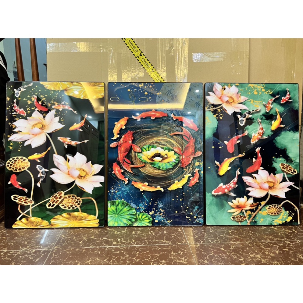 Tranh Treo Tường Bộ 3 Hươu Sao Hiện Đại Trang Trí Cầu Thang Treo Phòng Khách/ Phòng Ngủ/ Làm quà tặng