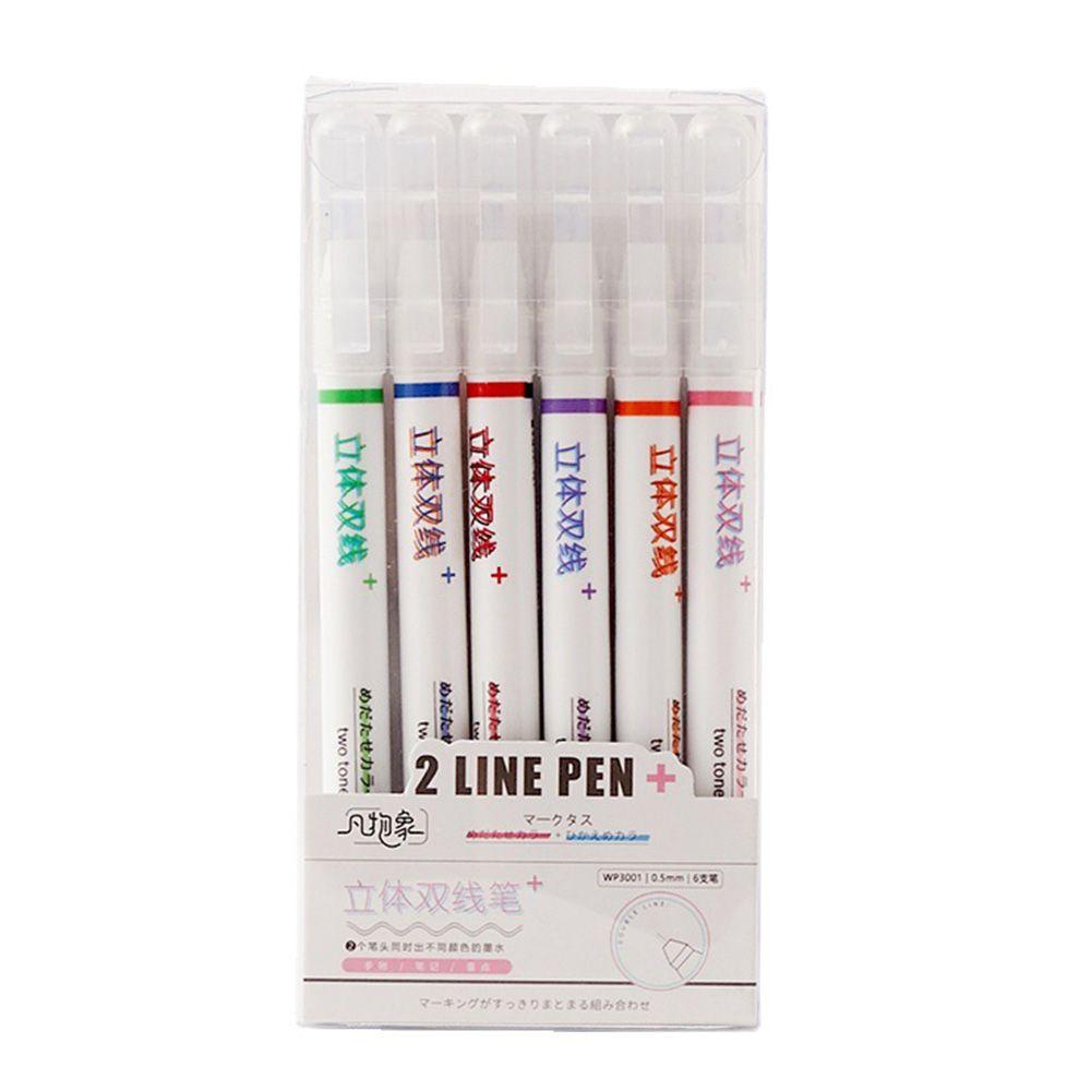 CHOOKEY Bộ 6 Bút Dạ Quang Nhiều Màu Sắc