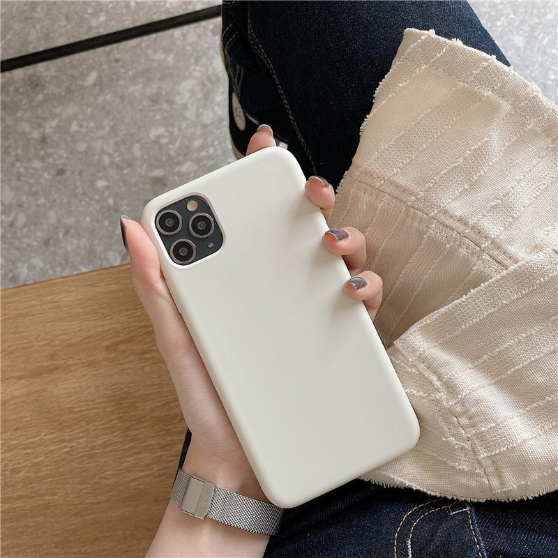 vivo 1808 1811 1820 1812 1807 1817 1801 1819 1806 1818 1816 1802 1814 1804 1805 1851 1815 Simple white TPU silicone mobile phone protective cover Pure color mobile phone anti dropping shell White Beige mobile phone soft shell