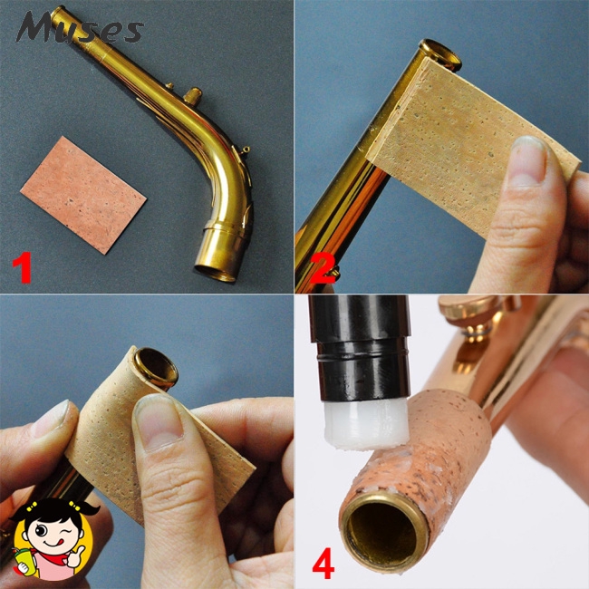 Set 3 tấm bần dán cổ kèn saxophone kích thước 60x40x2mm tiện lợi