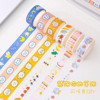(WT02) Washi Tape Nhiều Hình Dễ Thương