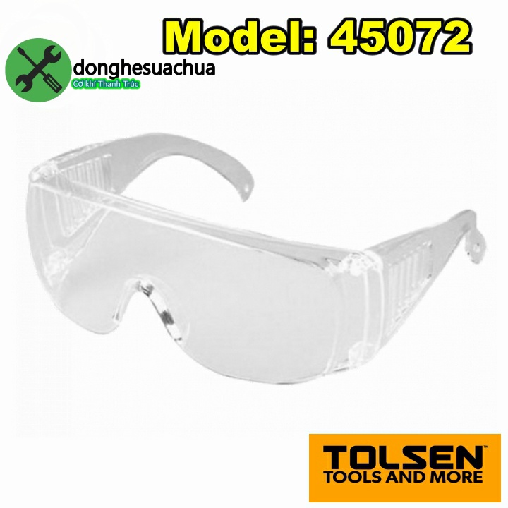 Kính bảo hộ Tolsen 45072 (kính trong gọng trắng)