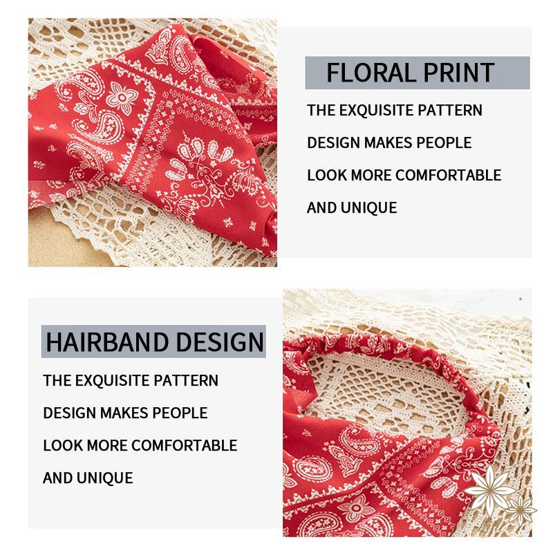 Băng Đô Đội Đầu Co Giãn Họa Tiết Hình Tam Giác Thời Trang Cho Nữ