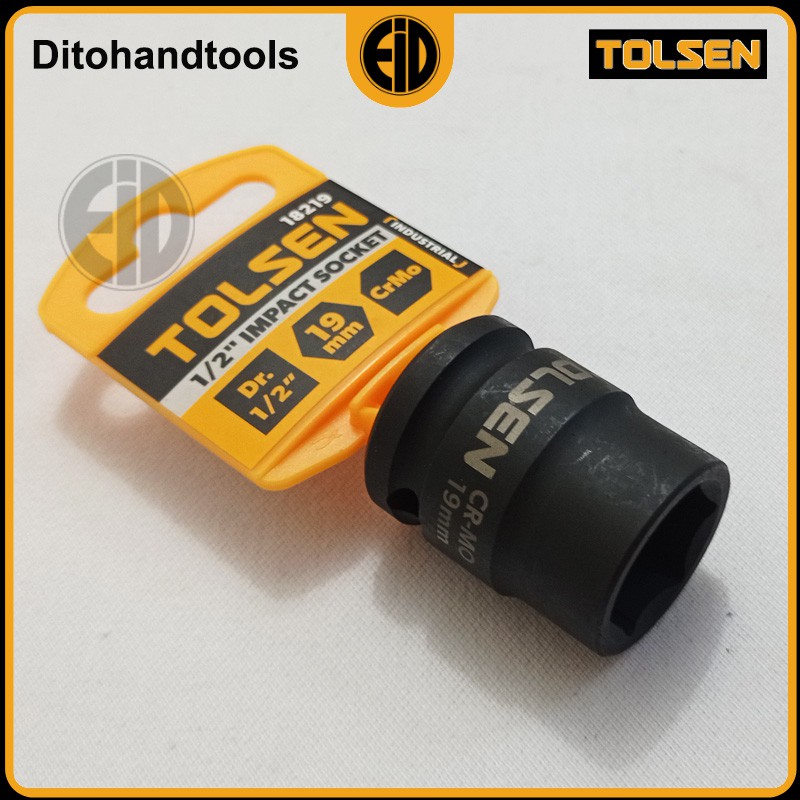 Đầu tuýp đen công nghiệp 1/2 19mm Tolsen 18219
