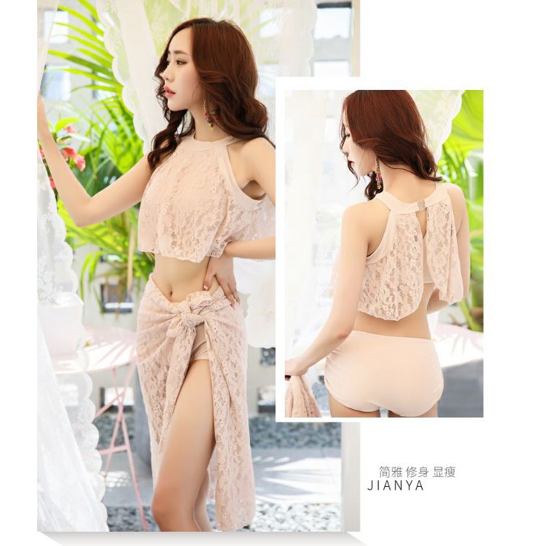 ÁO BƠI CÓ GỌNG CHẤT MÁT KÈM KHĂN REN CHOÀNG TO 086251