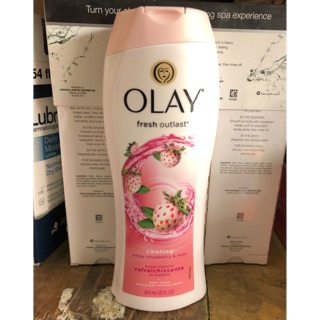 Sữa tắm hương dâu và bạc hà olay cooling white strawberry & mint
