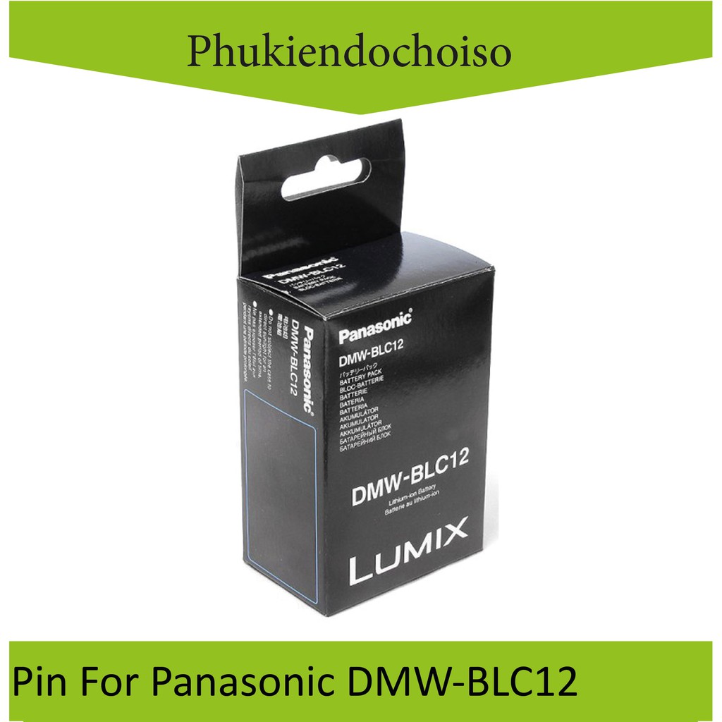 Bộ pin sạc thay thế 1 Pin 1 Sạc máy ảnh Panasonic DMW-BLC12E