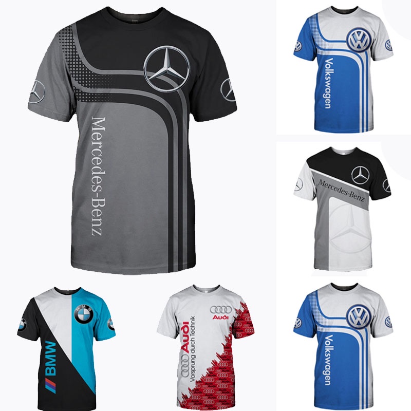 Áo Thun Thể Thao Tay Ngắn Thoáng Khí In Hình Logo BMW Benz 3D Kỹ Thuật Số Thời Trang Cho Nam 2022 xxs-6xl
