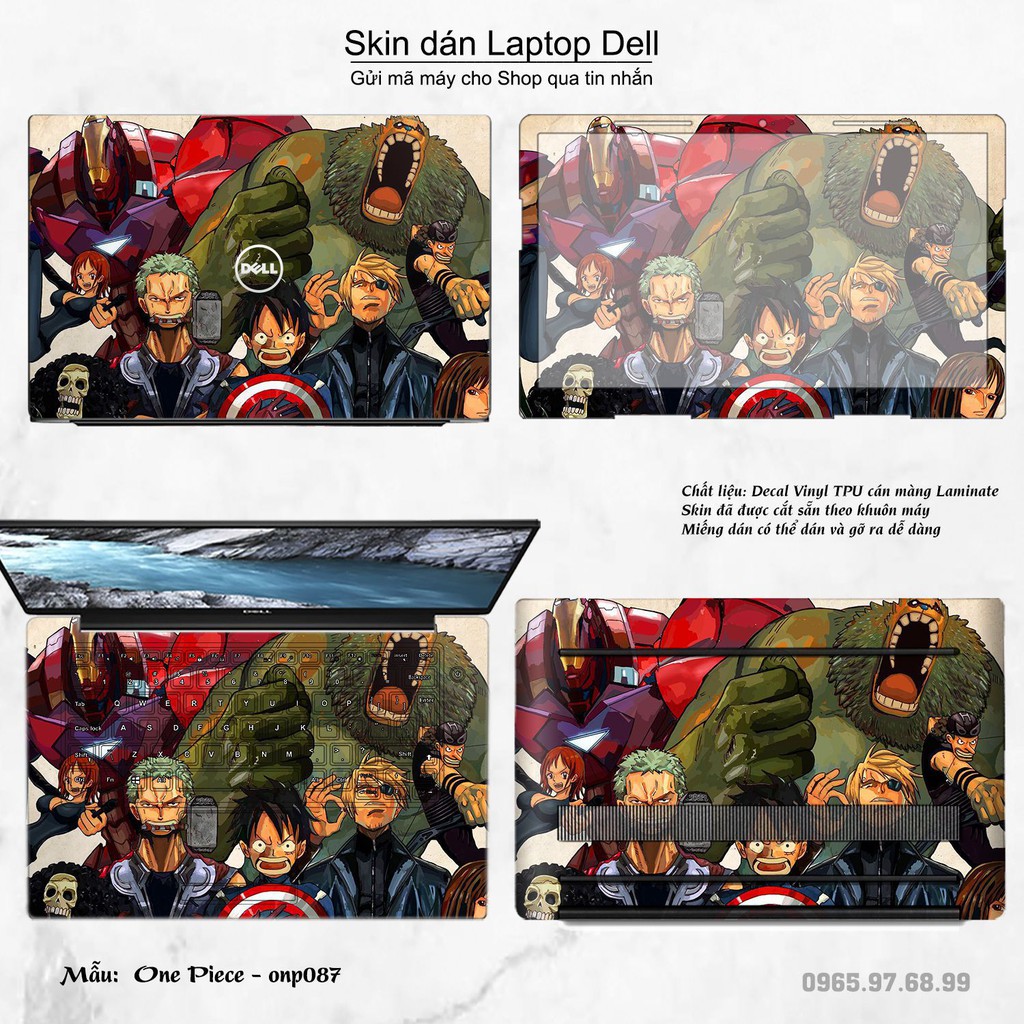 Skin dán Laptop Dell in hình One Piece nhiều mẫu 7 (inbox mã máy cho Shop)