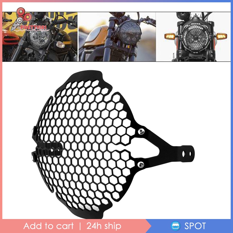 Khung Lưới Bảo Vệ Đèn Pha Cho Xe Ducati Scrambler 1100 800 Prettyia1
