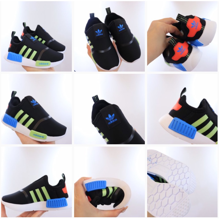 Giày Thể Thao Chống Trượt Màu Trắng Nmd Thời Trang Cho Bé