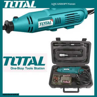 3.2mm Bộ máy mài khuôn mini 130W TOTAL TG501032 - kèm vali 100 chi tiết đầu mài khoan trạm trổ