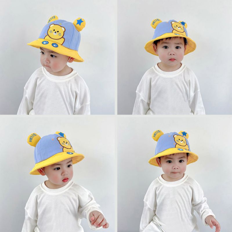 Nón Bucket Che Nắng Thêu Chữ Thời Trang Cho Bé