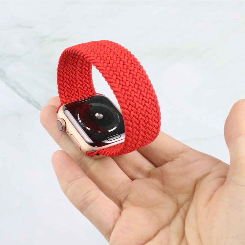 Dây đeo đồng hồ thông minh sợi bện đơn cho Apple Watch 45mm 41mm 44mm 40mm 38mm 42mm iWatch 7 6 SE 5 4 3