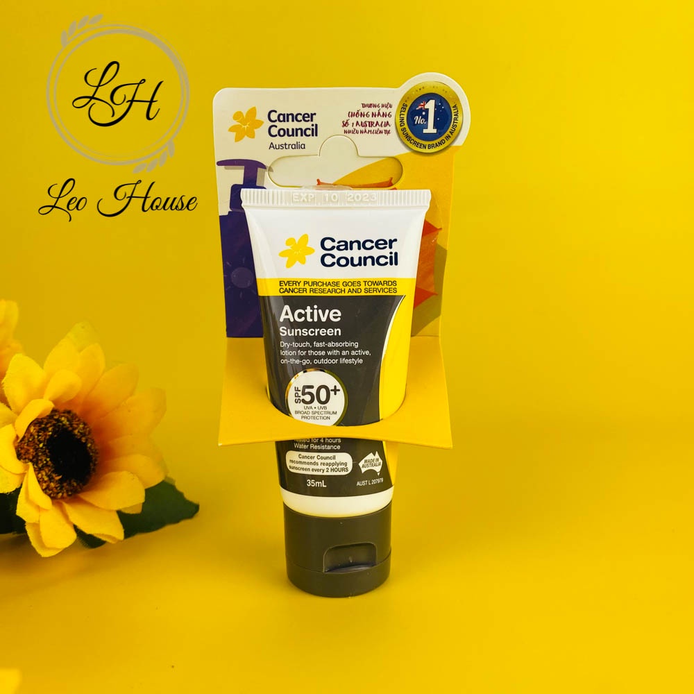 Kem chống nắng Cancer Council Active Suncreen SPF50+