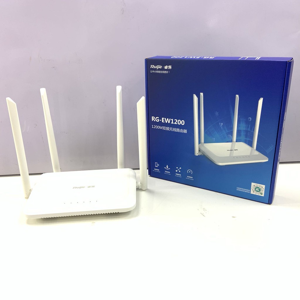 Bộ phát Router Wifi Mesh RUIJIE RG-EW1200 AC1200 Dual-band, chế độ Reapeater, Router, Mesh - Hàng chính hãng- BH 1 năm