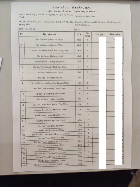 Sữa tắm xích 500ml Tesori D' Oriente. Đủ 18 mùi hương