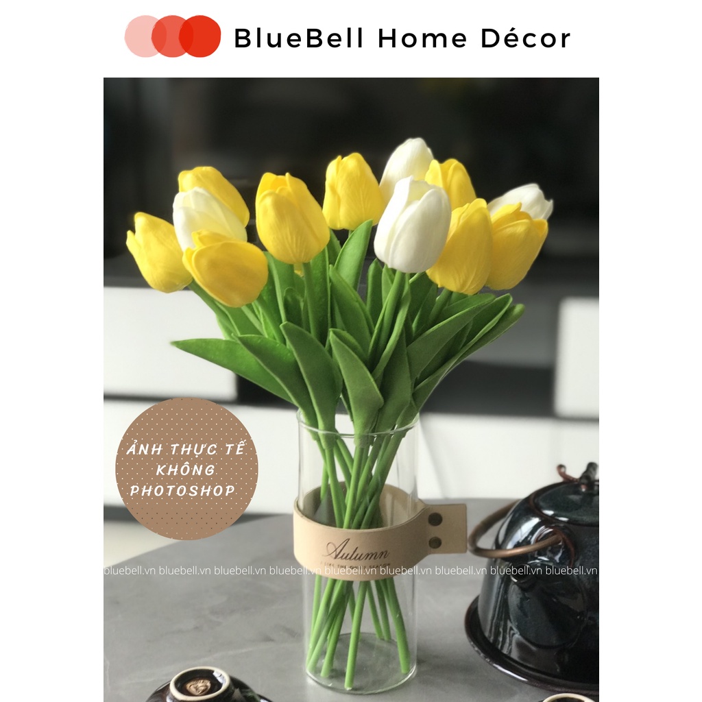Hoa Giả 🌷 Hoa Tulip Giả Decor 33cm Có Nhiều Màu, Chụp Ảnh, Trang Trí Tiệc Cưới, Trang Trí Nhà Cửa BlueBell