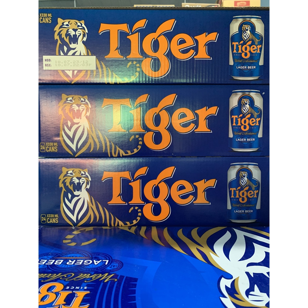 Thùng 24 lon bia Tiger 330ml/lon