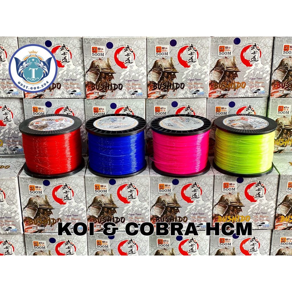 Dây cước Bushido 500M - chuyên cho câu giải, câu sông - Dây siêu dai, chịu lực CỰC KHỦNG