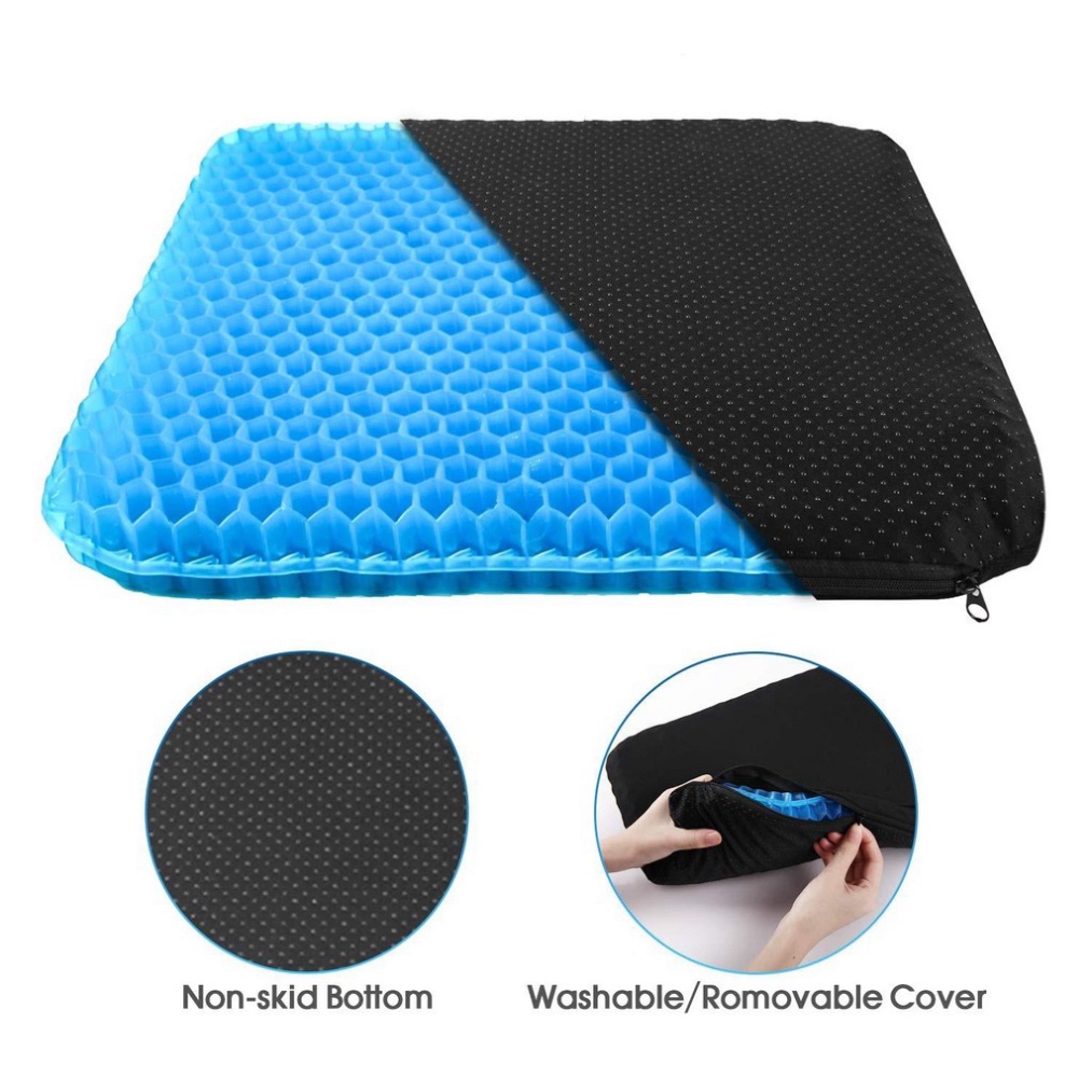 Đệm ngồi 3D silicon 2 lớp thoáng khí – Nệm ngồi ghế văn phòng