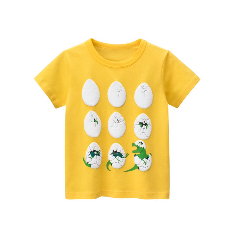 Áo bé trai Kotokids, áo thun cho bé họa tiết khủng long ngộ nghĩnh chất cotton