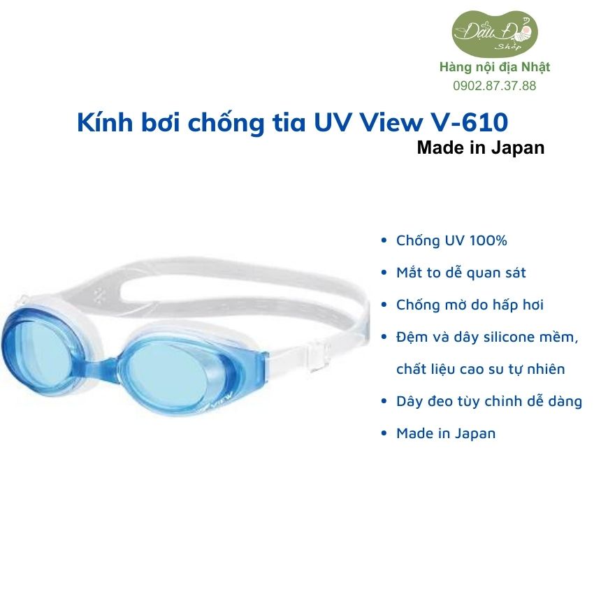 [made in Japan - nhiều màu] kính bơi Nhật chống tia UV, chống sương mù hiệu View - hàng nội địa Nhật