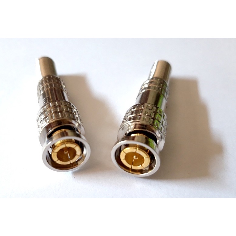 Combo 2 Jack BNC lò xo vặn vít loại tốt chuyên dụng cho camera Analog dây cáp đồng trục RG59