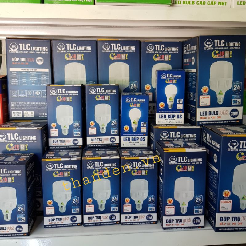 Bóng điện led tiết kiệm điện 6w 15w 20w 30w chính hãng TLC