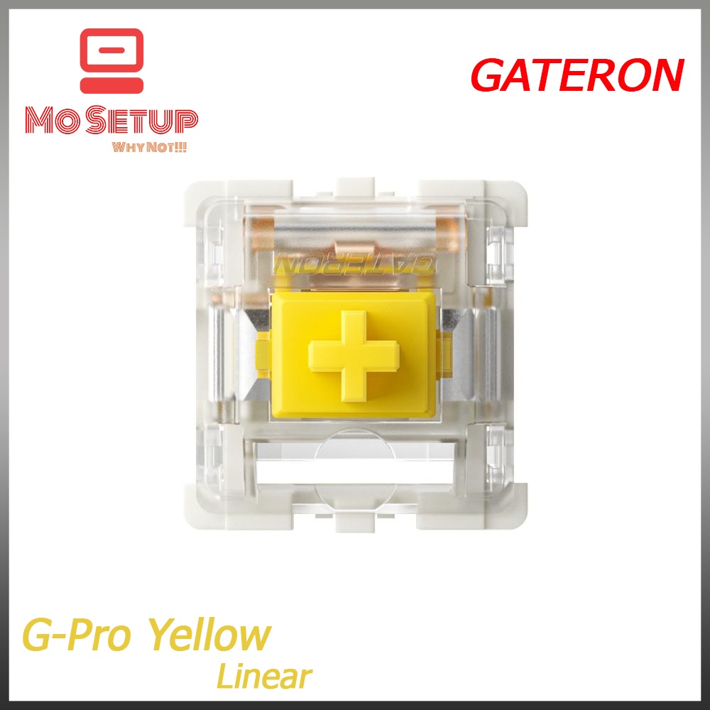 Switch phím cơ chính hãng GATERON G-Pro Yellow - 3 PIN thông dụng với tất cả các dòng KIT phím cơ có Hotswap