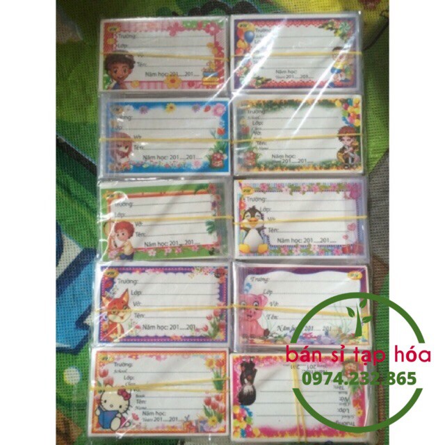 Combo 80 cái nhãn vở sở hữu keo dính