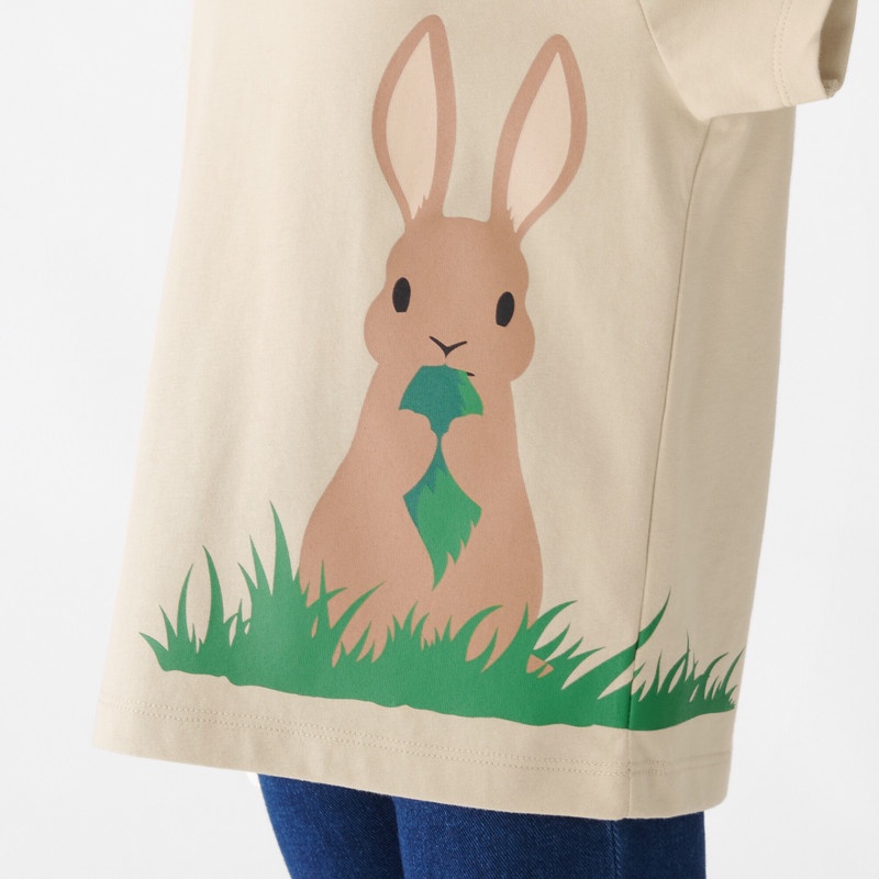 Muji Áo Thun In Họa Tiết Vải Jersey - Em Bé