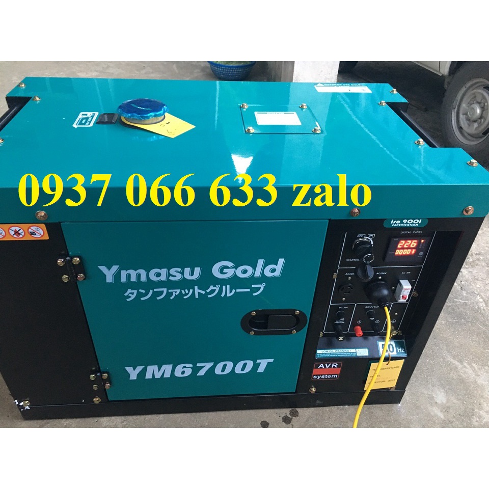 Máy phát điện 5kw YMASU 6700T GOLD Nhật Bản chạy dầu chống ồn ( đề nổ)