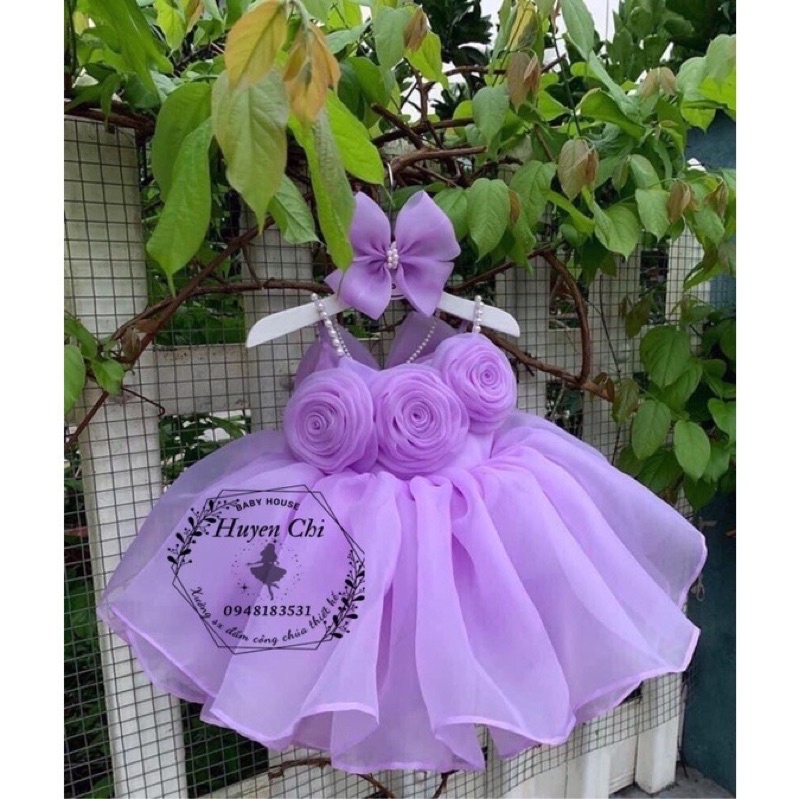 YẾM 3 HOA, ❤️Tặng kèm cài tóc Đầm Váy Công Chúa