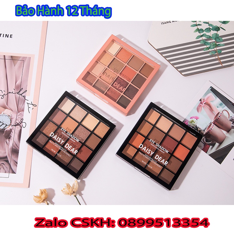 Bảng phấn mắt 16 màu trang điểm cho Nam Nữ Daisy Dear chất lượng chống thấm nước và mồ hôi không gây khó chịu cho da