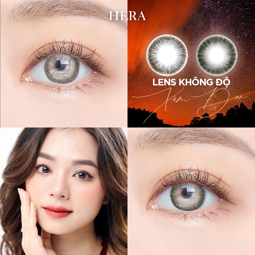 Lens không độ xám Hàn Quốc Hera 17 mẫu kính áp tròng màu gray hot nhất 2022
