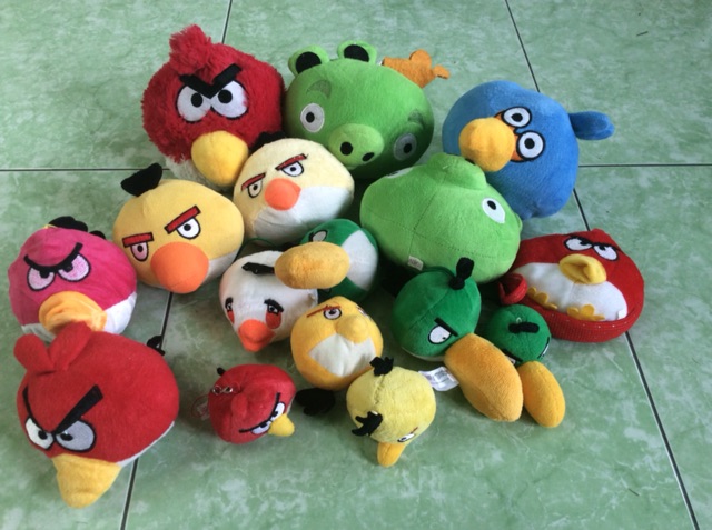 Set gấu móc khoá và angry bird, hàng si Hàn, Nhật