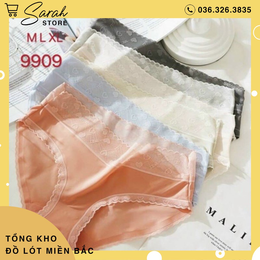 QUẦN LÓT NỮ LỤA LẠNH CẠP CAO KHÁNG KHUẨN KHÔNG LỘ VIỀN 9909