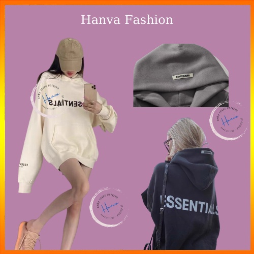 Áo Hoodie Nỉ Lót Bông Loại 1 Siêu Dày Dặn Ấm Áp Có Mũ In Chữ Form Rộng 2022 Hanva