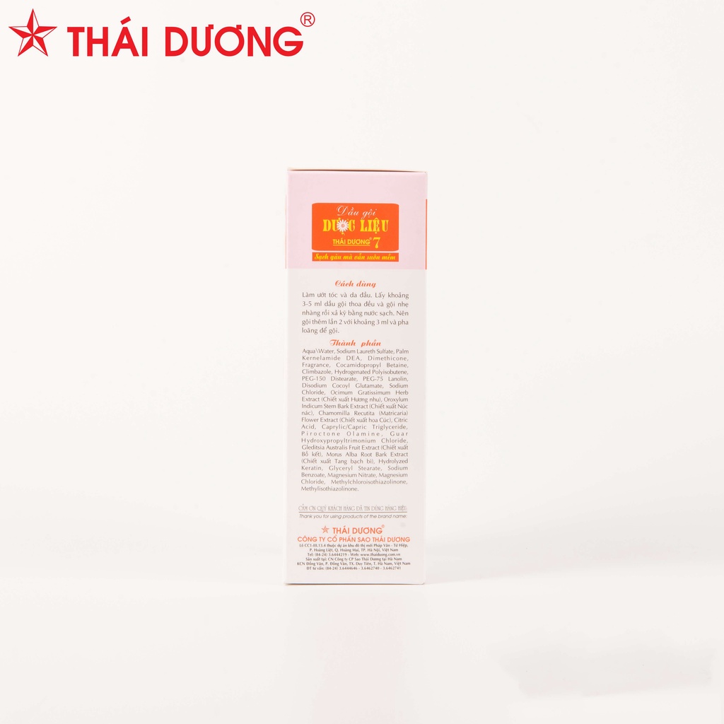 Dầu gội dược liệu Thái Dương 7 hộp 40 gói- Sao Thái Dương