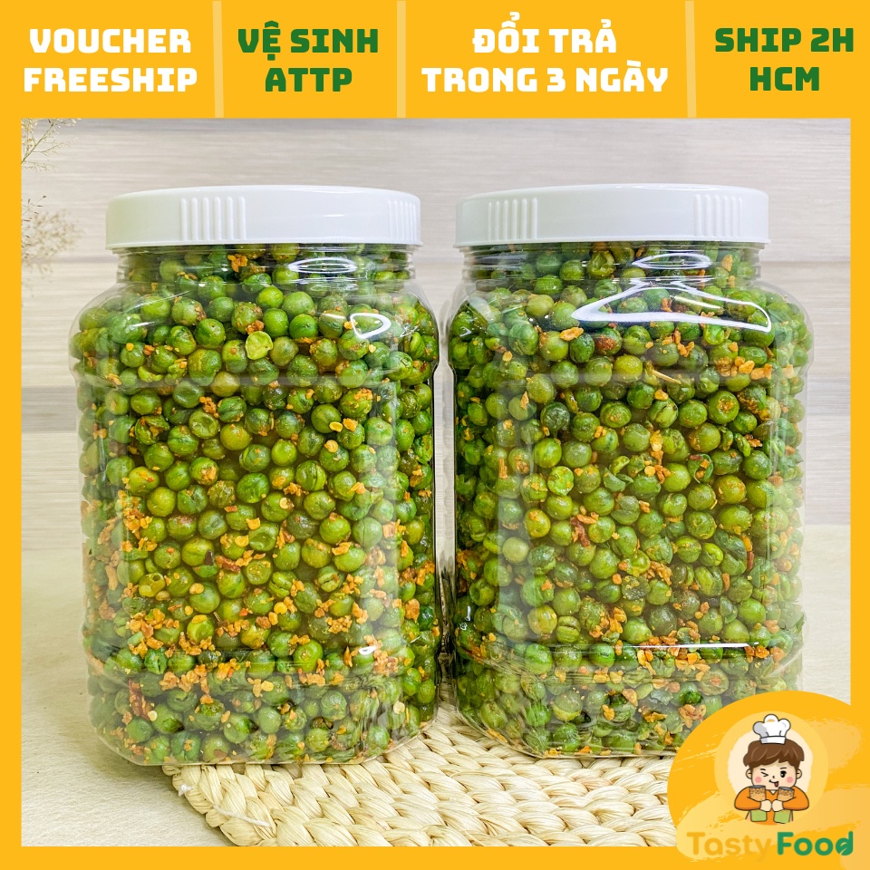 [Hũ vuông] 1,6KG Hũ Hạt Hà Lan Tỏi Ớt Tasty Food
