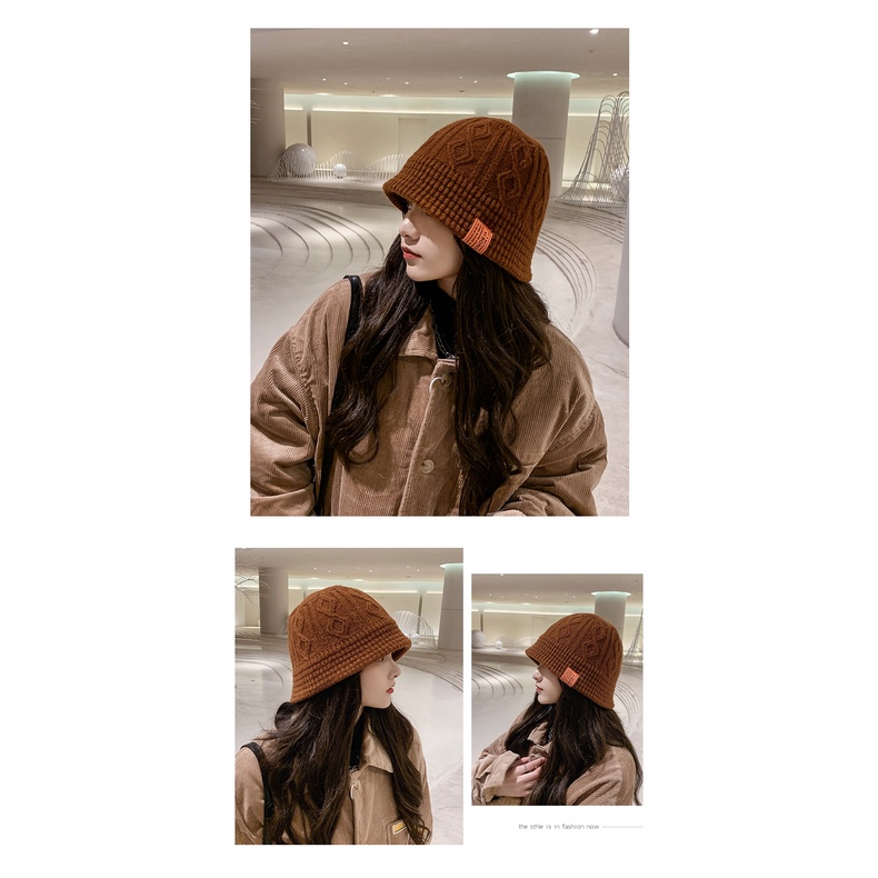 Mũ Len Tai Bèo Dày Dặn Chống Lạnh Thời Trang Thu Đông Hàn Quốc