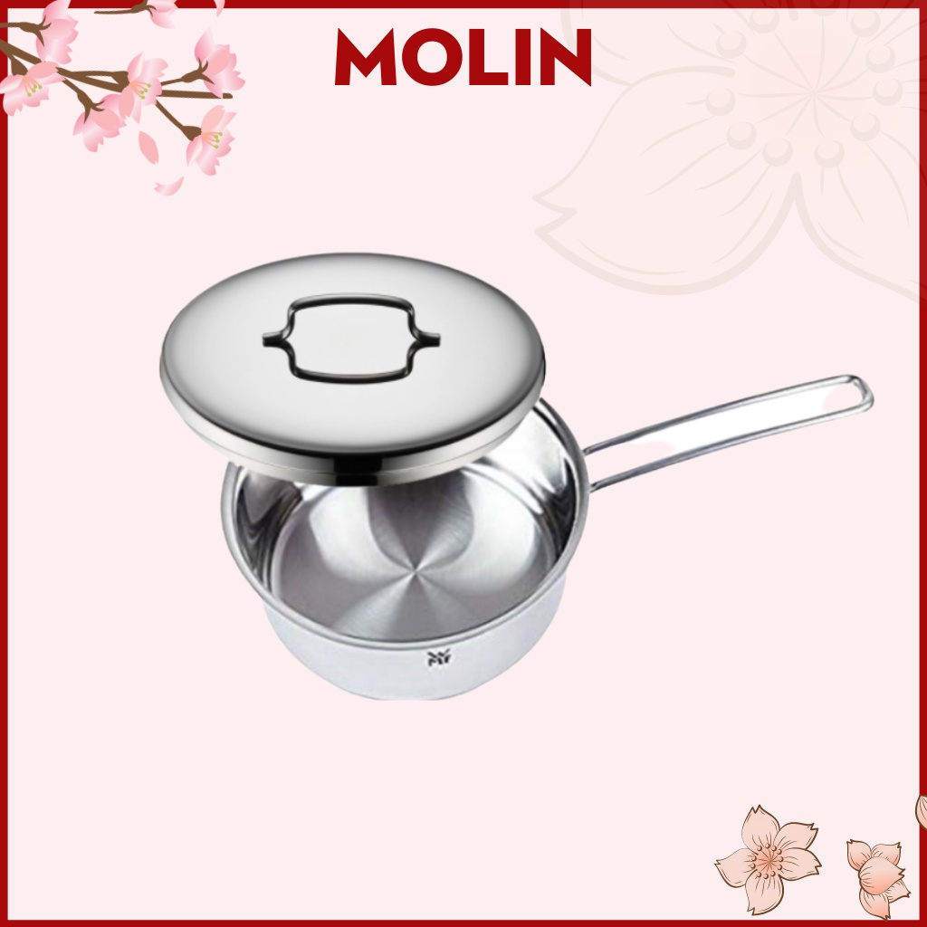 Quánh có vung WMF đường kính 16cm, tay cầm cách nhiệt. Chất liệu Cromargan không gỉ