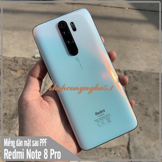Miếng Dán PPF Xiaomi Redmi Note 8 Pro Mặt lưng Trong suốt + Ánh 7 Màu Tặng Phụ Kiện Dán